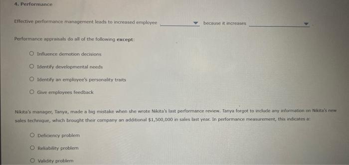 Effective performance management leads to