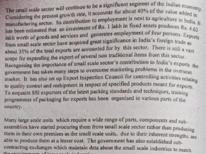 Total Exports Year yo nige Share of Ssi Sector