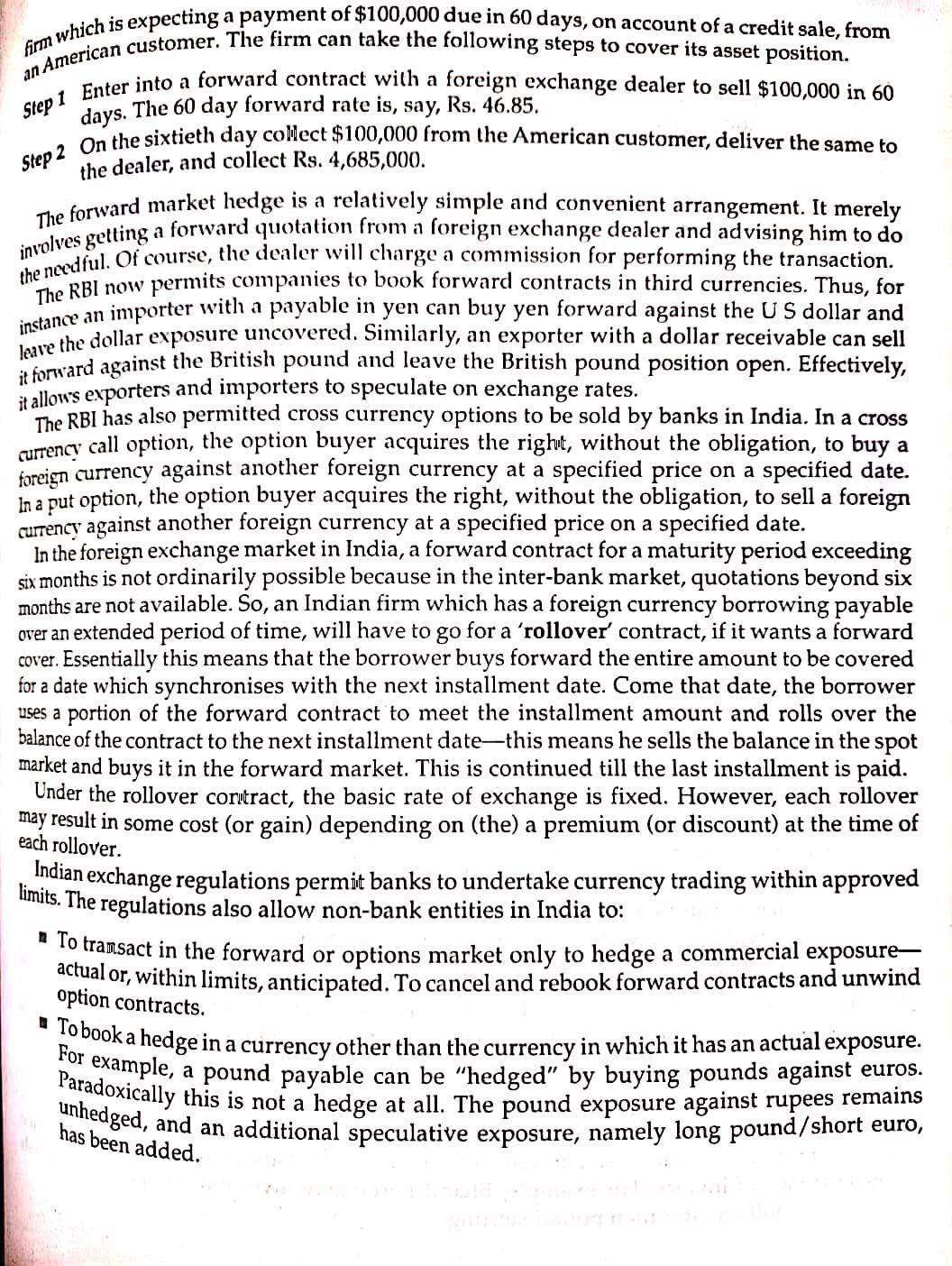 instance an an American customer. The firm can