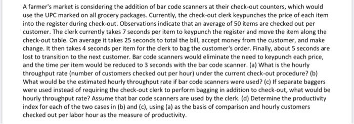 A farmer's market is considering the addition of