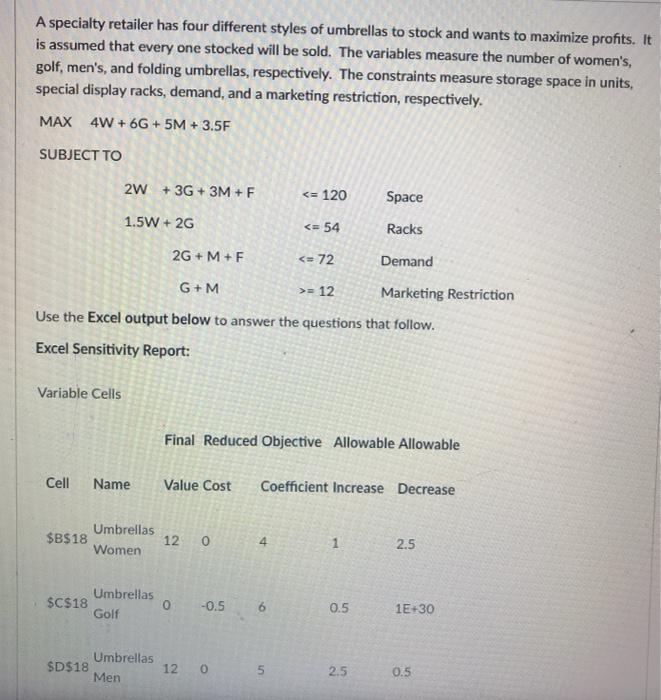 Umbrellas $D$18 Men 12 0 5 2.5 0.5 $E$18