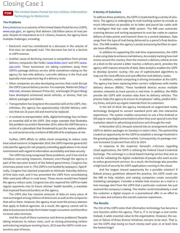 1. Provide specific examples of how information