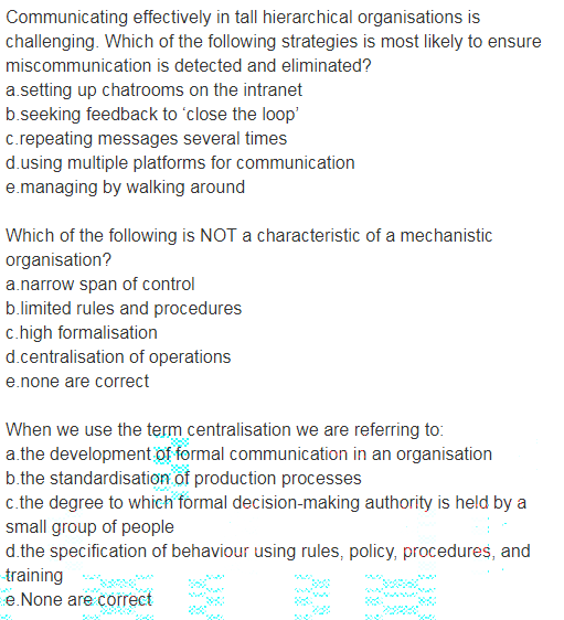 Communicating effectively in tall hierarchical
