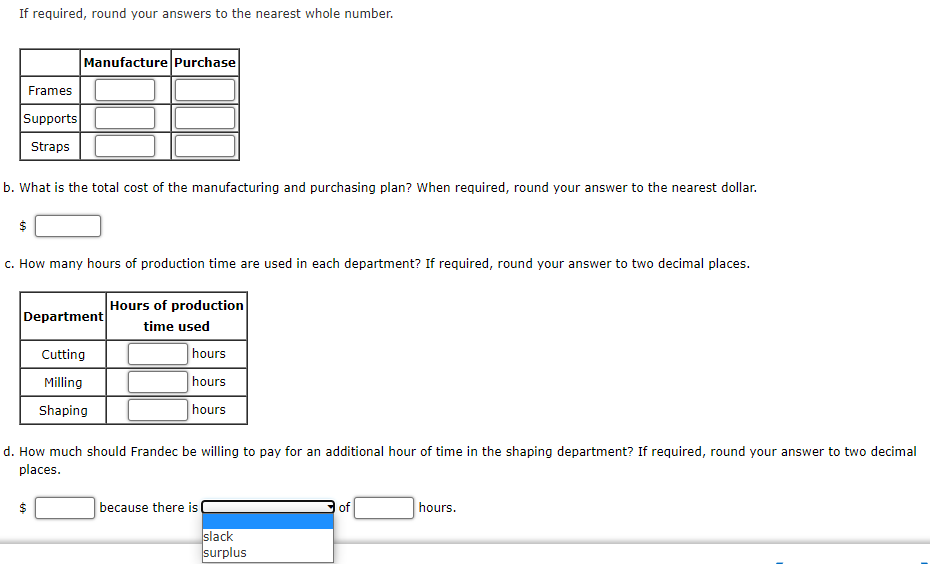 Problem 4-17 (Algorithmic) Frandec Company