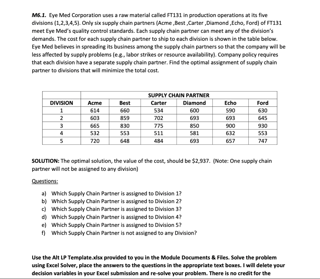 Must use excel template below to solve: DV#1 DV#2
