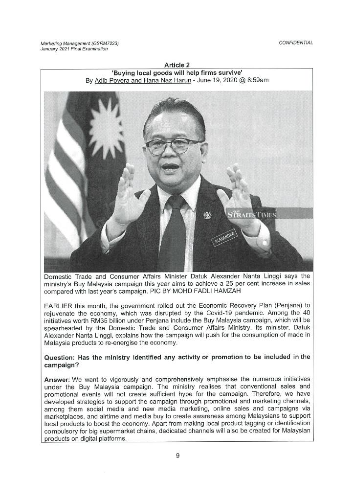 Read Article 2 that is attached at the Appendix