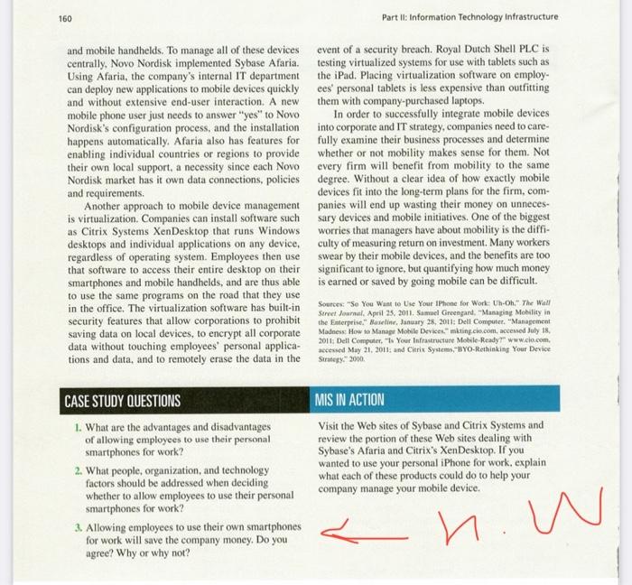 please read all and then answer for case study