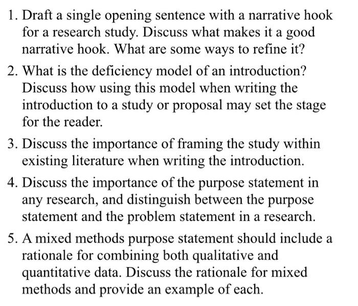 1. Draft a single opening sentence with a