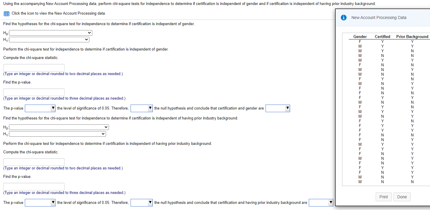 Using the accompanying New Account Processing