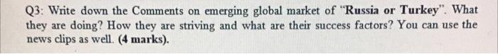 more than 200 words Q3: Write down the Comments