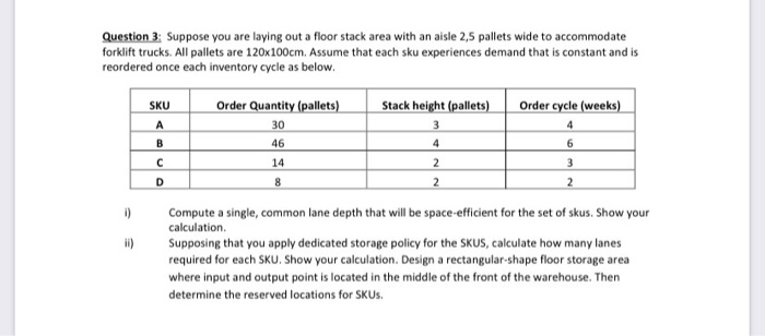 Question 3: Suppose you are laying out a floor
