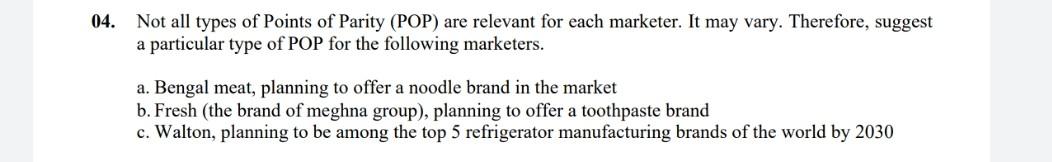 Answer the question within 1 hour. 04. Not all