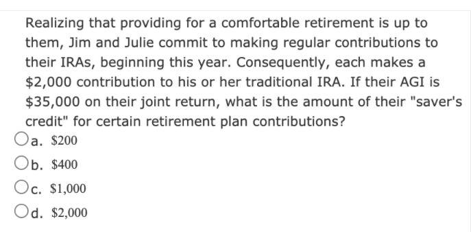 Realizing that providing for a comfortable