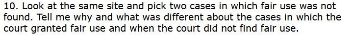 standford fair use cases (same site). answer