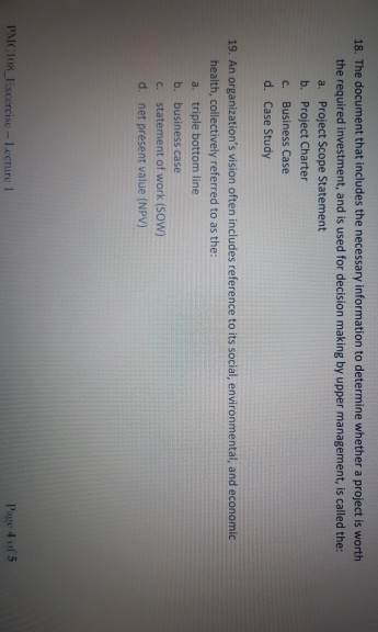 18. The document that includes the necessary