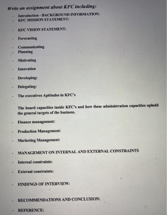 Please write for each point Minimum 1800 word