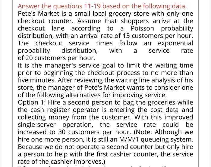 ty in advance ! Answer the questions 11-19 based