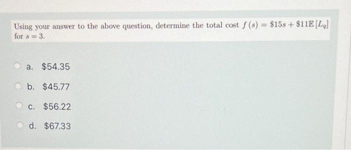 1 Staffing with the M/M/s Queue McNeese is