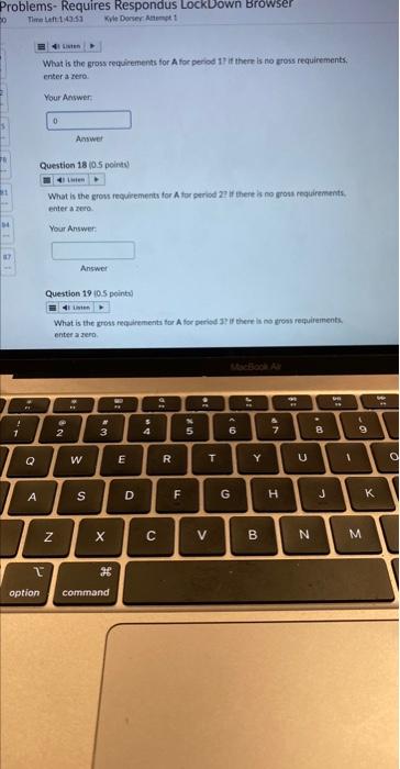 Use the following inventory information for the