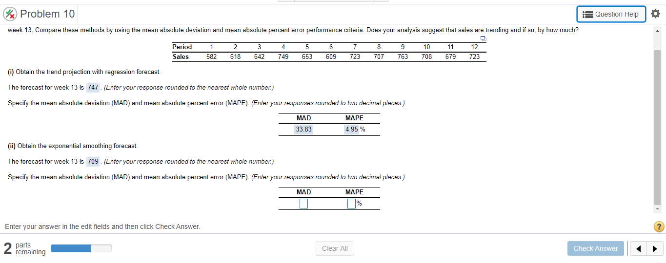 let alpha = 0.4 Problem 10 8 Question Help 0 week