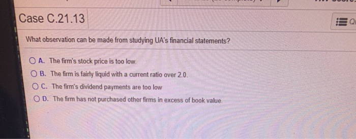 Case C.21.13 What observation can be made from