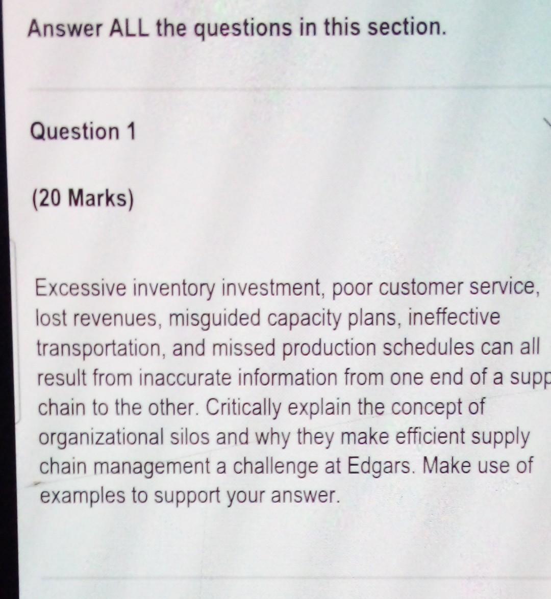 Read the statement below and answer the questions