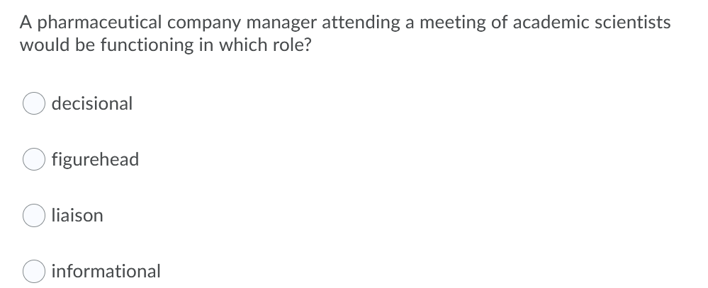 A pharmaceutical company manager attending a