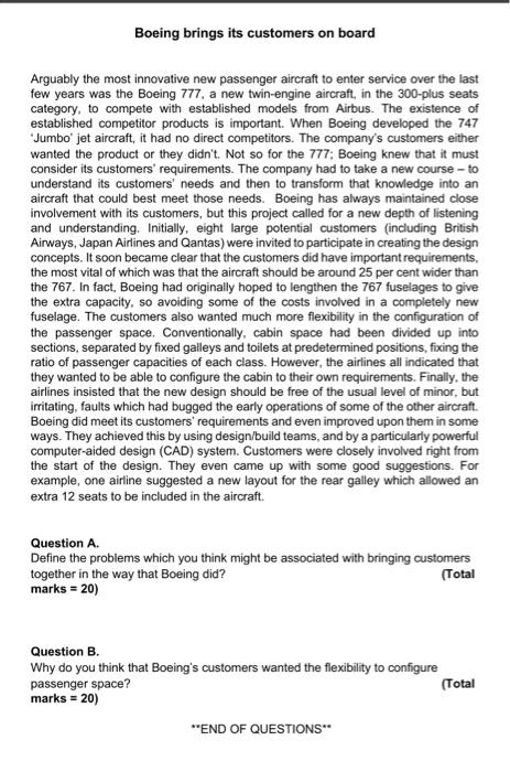 Boeing brings its customers on board Arguably the