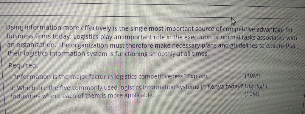 Using information more effectively is the single