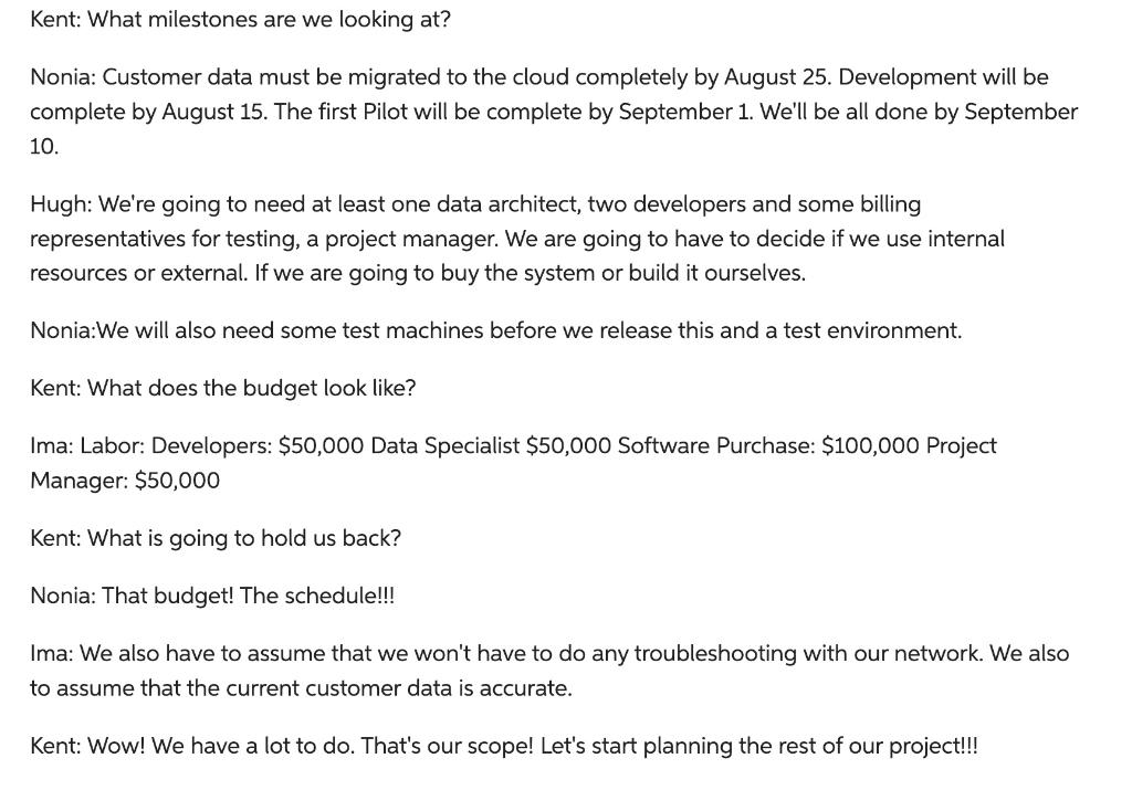 Transcript: Hugh:We need to name the project