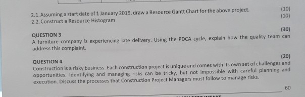 This is Advanced Project Management. Question 3