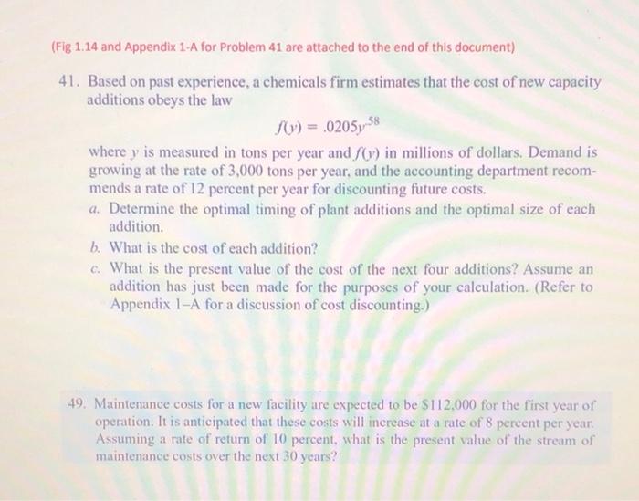 (Fig 1.14 and Appendix 1-A for Problem 41 are