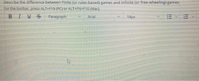 Describe the difference between Finite (or
