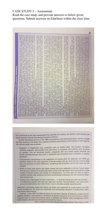 CASE STUDY 2 - Assessment Read the case study and