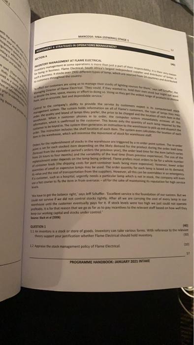 MANCOSA MA GENERAL STAGE 1 SECTION QUESTION 2