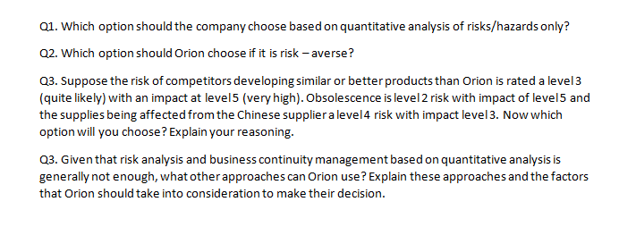 Read this case study and answer the questions in