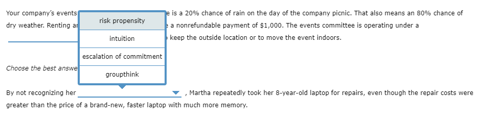 Managerial decisions generally fall into two