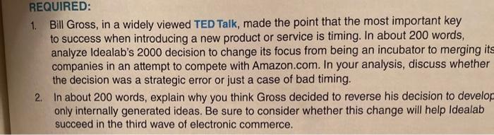 C1. IdeaMarket Bill Gross started his first