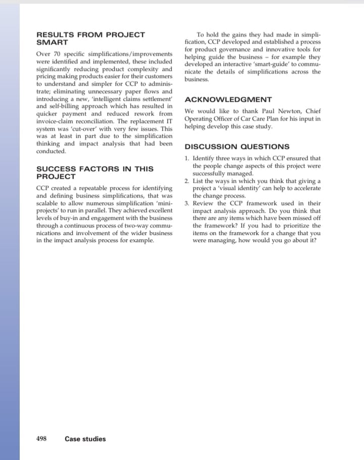 Case study 7 Simplifying business processes to