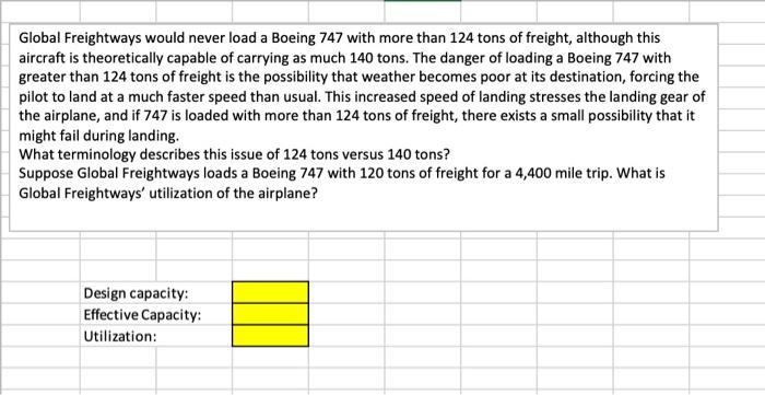 Global Freightways would never load a Boeing 747