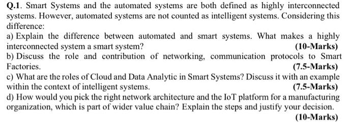 Smart Systems and the automated systems are both