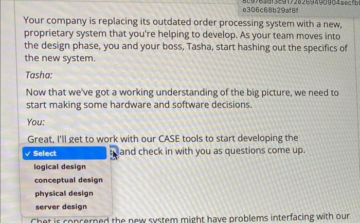 your company is replacing its outdated order