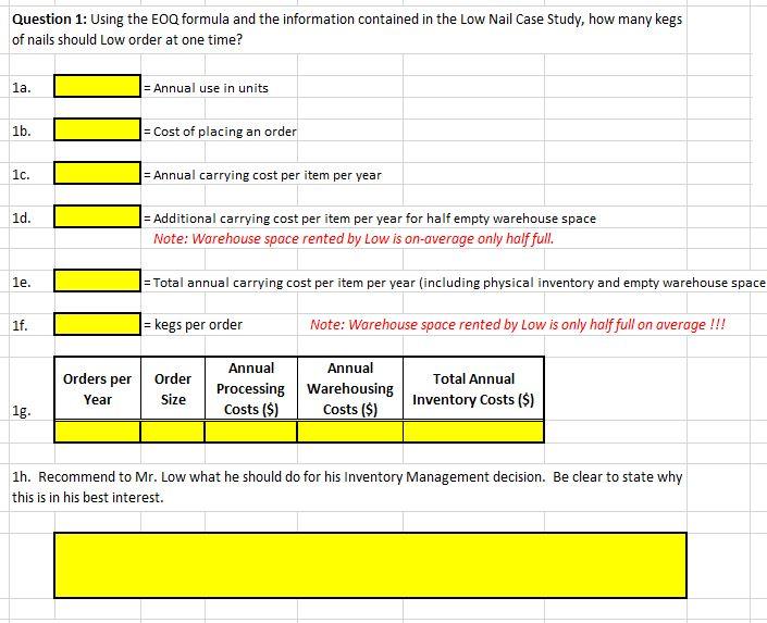 Case - Low Nail Company After making some wise