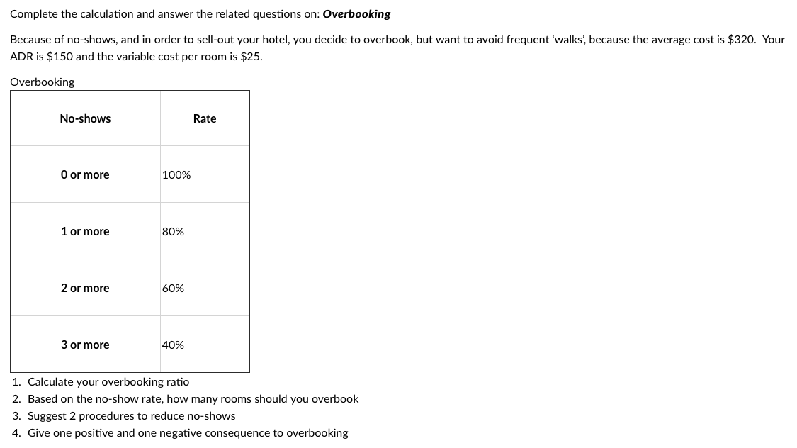 Complete the calculation and answer the related