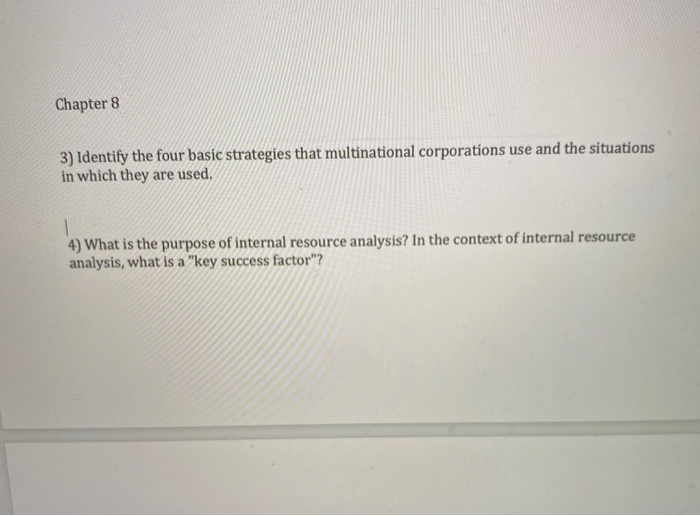 either 3 or 4 Chapter 8 3) Identify the four