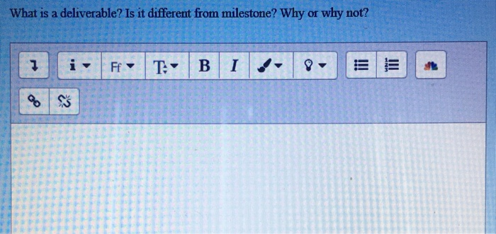 What is a deliverable? Is it different from