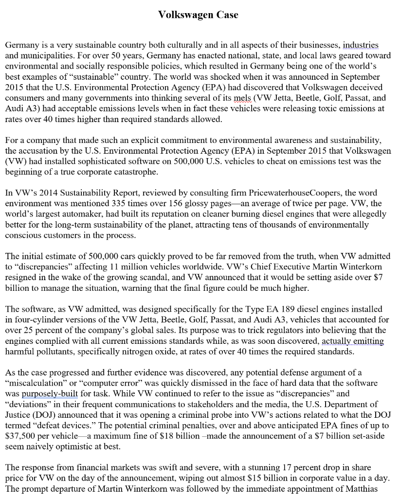 Please read the attached case and answer in PISCO