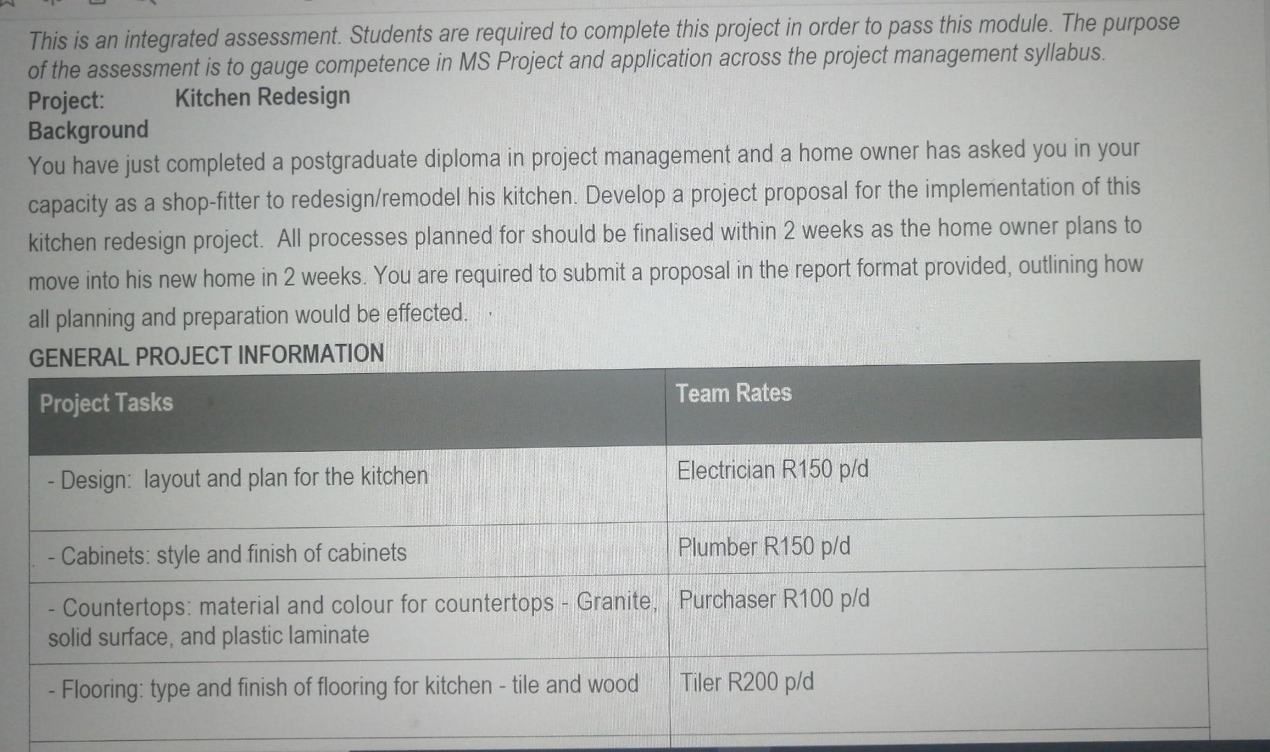 This is an integrated assessment. Students are