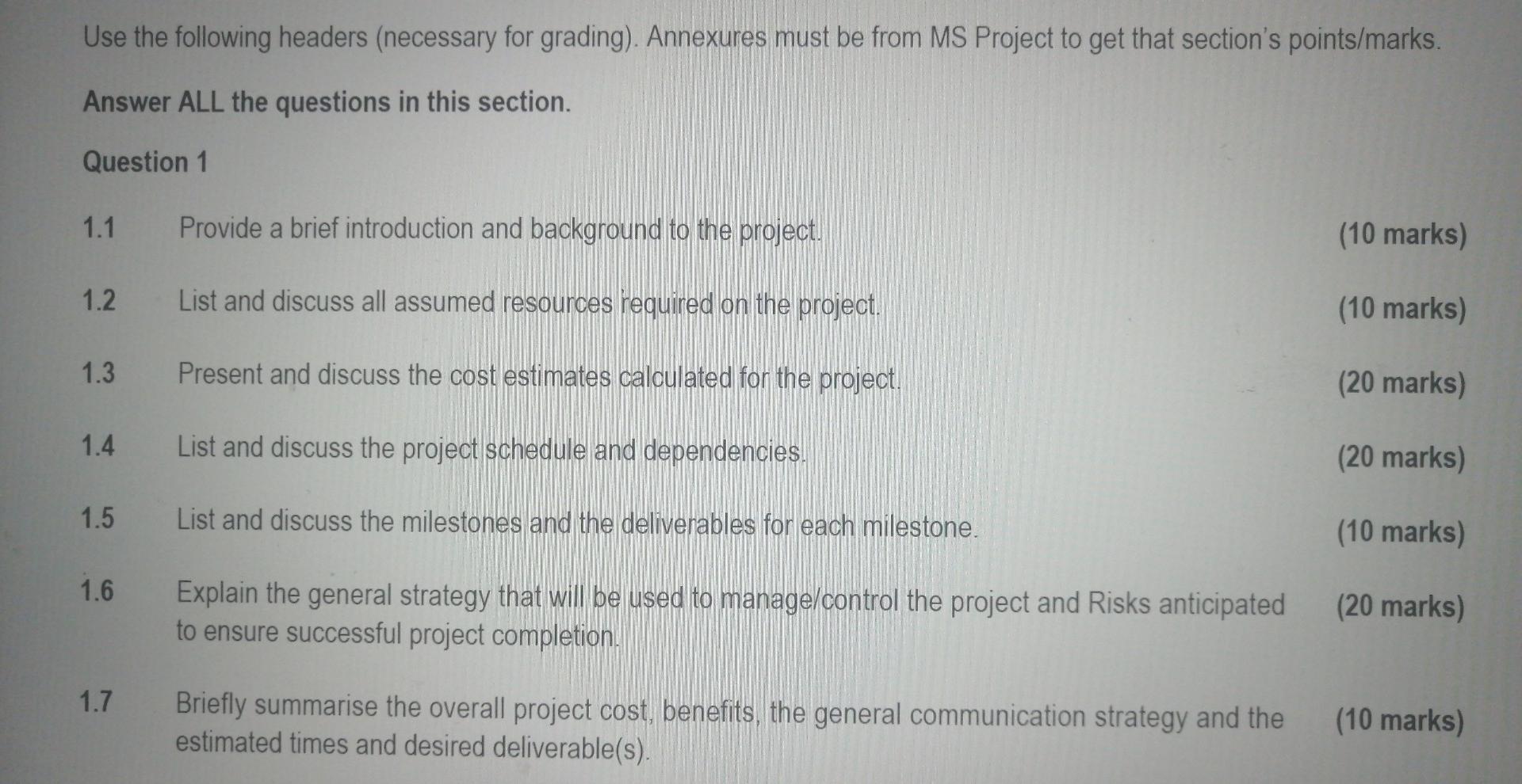 This is an integrated assessment. Students are