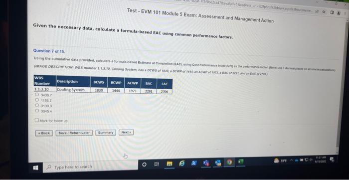 Given the necessary data, calculate a